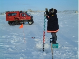 Drilling the ice